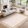 thumbnail image 4 of Bordered Washable Area Rug,Hallway Runner Rug,Washable Rug with Non-Slip Backing Stain Resistant Easy Cleaning Floor Cover for Dining Room, Living Room, Bedroom, 4 of 6