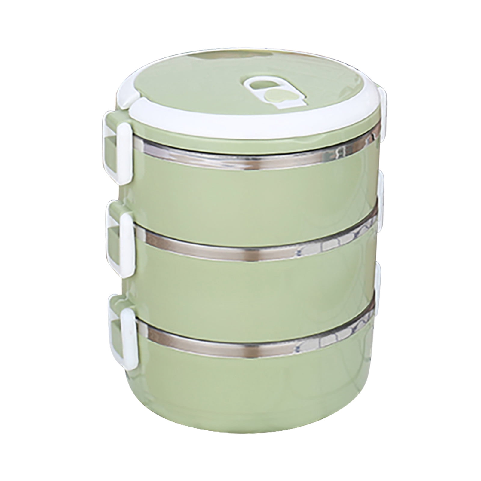 Lunch Box for Women Lunch Box for Women Green Lunch Box2100ml 3 Layer Round Food Lunch Box Stainless Steel Lunch Box Lunch Box Food Storage Box Lunch Box Hot Food Bento Box for Youngster