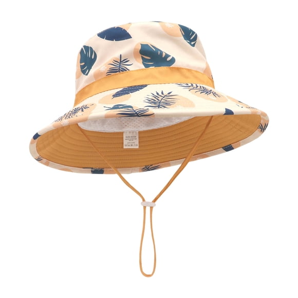dmqupv Hat Chapeau Enfants Nouveau-Né Bébé Garçon et Fille Chapeau de Soleil Bébé Oreilles d'Ourson de Pêcheur Sun Hat Casquette de Plage Jaune,m