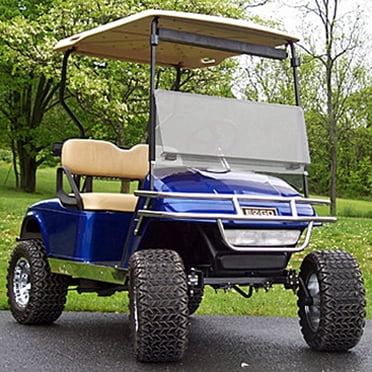 Buggies Unlimited Pare-Brise de Voiturette de Golf EZGO TXT / Rabattable / Transparent / Compatible avec EZGO TXT (94.5-13)