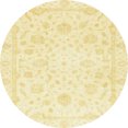thumbnail image 1 of Ahgly Company Indoor Round Abstract Mustard Yellow Oriental Area Rugs, 6' Round, 1 of 6
