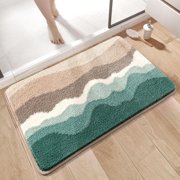 Soft Bath Mats for Bathroom Floor, Bath Mats, Absorbent Bathroom Rug, Non-Slip Plush Bath Carpet, Machine Washable, Extra Soft Bath Rugs for Tub, Kitchen, Shower, and Washroom Floors (50x80cm)