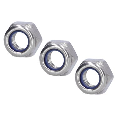 Nylon Insert Lock Nut, 100Pcs Firm Locking Easy Installation Locknut Set For Maintenance M3,M4,M5,M6,M8,M10,M12