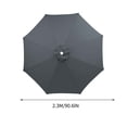 thumbnail image 2 of Parasol de Terrasse Extérieur Grand de 90,6 Pouces à 8 Baleines, Parasol de Marché pour Table – Résistant aux UV, Parasol de Piscine 190T Robuste et Imperméable, Toile de Remplacement pour Parasol, Housse Supérieure de Remplacement (Cadre Non Inclus), 2 of 6