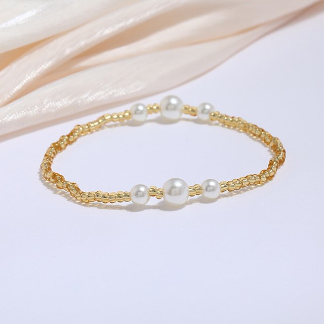 Rice Bead Ankle Bracelet Unique Colour-fast Ankles Rice Bead Chains Exquisite Handmade Multi-purpose Chic Girls Anklets Feet Decor 25