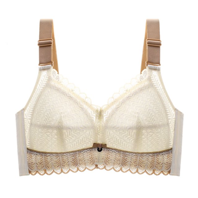 B91xZ Womens Bras Embroidered Triangle Bralette,Beige 38D