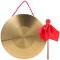 thumbnail image 1 of Loud Chinese Gong Instrument Portable Copper Gong Warning Percussion Instrument, 1 of 9