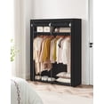 thumbnail image 1 of SONGMICS Closet Storage Organizer, Portable Wardrobe with Hanging Rods, Clothes Rack, Black, 1 of 4