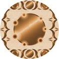 thumbnail image 1 of Ahgly Company Tapis Rond Lavable en Machine Intérieur Transitionnel Orange Pastel, 5 Pieds Rond, 1 of 7