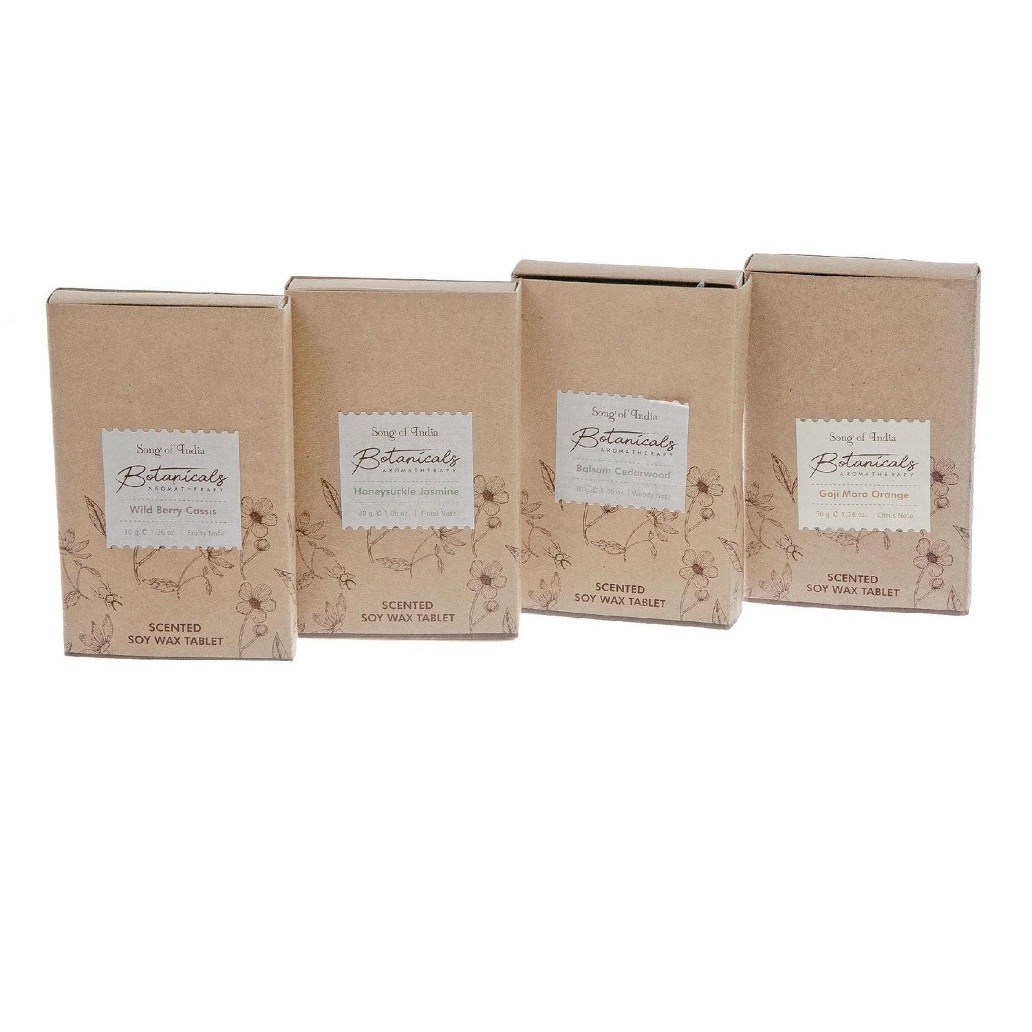 Arôme Botanique 1,76 Oz Comprimé De Cire De Soja Parfumé - Ensemble De 4