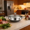 thumbnail image 4 of Noehoiugi Alloy Pan,Double Handle Non Stick Titanium Pans For Cooking,Ultra-Durable,Scratch-Resistant,Even Heating Frying Pans,Compatible With All Cooktops,With Lid, 4 of 7