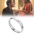 thumbnail image 2 of Bague de Couple Mode Bague en Acier Inoxydable Bijou de la Saint-Valentin Cadeau, 2 of 9