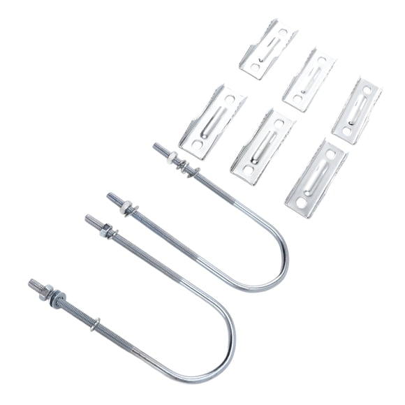 Antenna Mast Clamp Strong and Secure, Versatile Mounting, All Weather, Easy Installation for Mast with Double Antenna Mast Clamp Kit Iron V Jaw Block, U