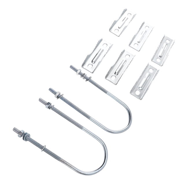 Antenna Mast Clamp Strong and Secure, Versatile Mounting, All Weather, Easy Installation for Mast with Double Antenna Mast Clamp Kit Iron V Jaw Block, U