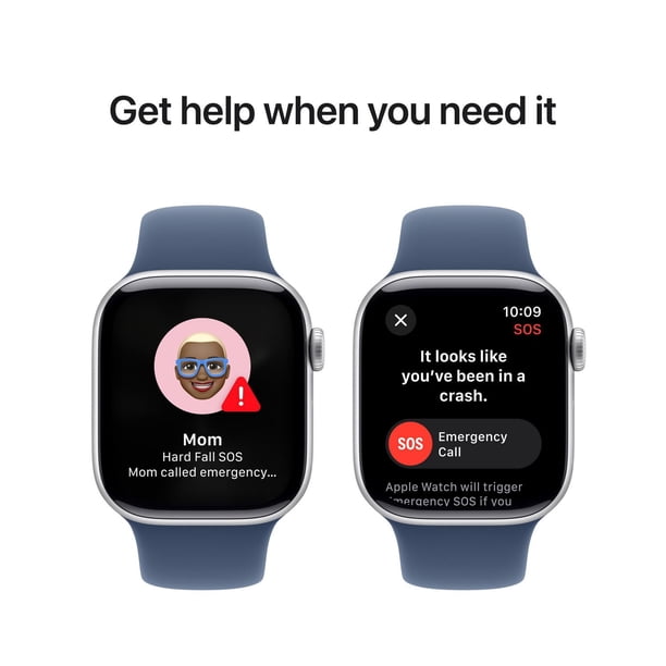 Apple Watch Series 10 GPS 42mm Silver Aluminum Case with Denim