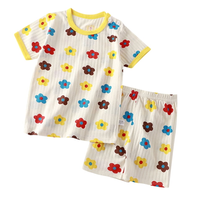 Summer Childrens Short Sleeve Set Cotton Two-Piece Children T-Shirt