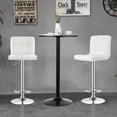 thumbnail image 4 of Gymax 3PCS Pub Table Set 24'' Round Bar Table & 2 Adjustable Bar Stools White, 4 of 10