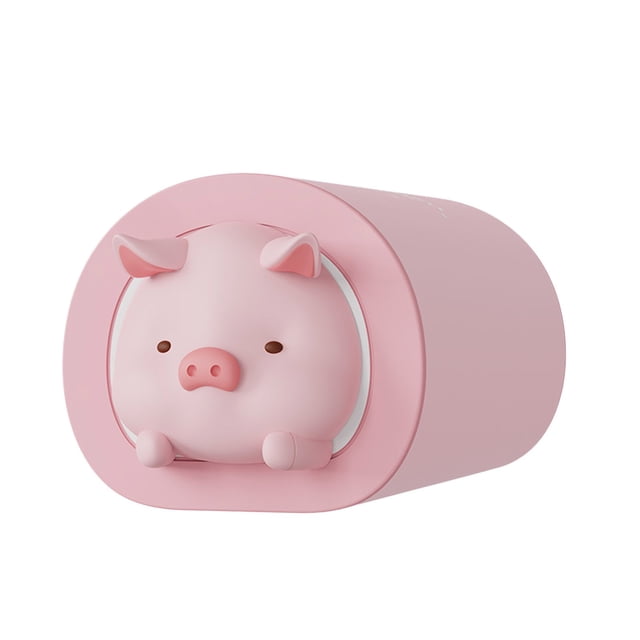 Binwennn Reusable Heat Pack Microwave Hand Warmer Power Bank Animal Hot 2 Go Heat Packs Egg Roll Hand Warmer Portable Rechargeable Heating Pad. The image shows a pink, cylindrical hand warmer with a cute pig design on the front. Made from ABS material, it features an egg roll shape and compact size, ideal for cold weather and outdoor activities like camping or hiking. Equipped with adjustable heat settings and a rechargeable battery, it provides hours of warmth and comfort. Dimensions are approximately 13x6x6 cm, and it weighs 350g.