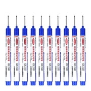 Binwennn 10PCS Long Head Deep Hole Marker Pens 20mm Deep Reach Markers Long Nose Marker Construction Markers Marking Tool Markers Carpenter Ink Marker Pens Metal Marking Pen 8ml Antique Ink Well