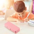 thumbnail image 4 of EARKITY Pencils Cases, Stackable Pencil case, Double Deck Plastic Pencil Case, Pure Color Hard Pen Case Box, Double Layers Large Capacity Pencil Storage for College School Office Supplies Classroom, 4 of 5