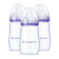 thumbnail image 1 of Lansinoh Anti-Colic Baby Bottles for Breastfeeding Babies, 240 ml (8 Ounces), 3 Count, Includes 3 Medium Flow Nipples, 1 of 6