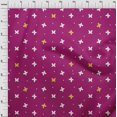 thumbnail image 4 of oneOone Cotton Jersey Fuschia Pink Fabric Floral & Sewing Craft Projects Fabric Prints By Yard 58 Inch Wide, 4 of 5