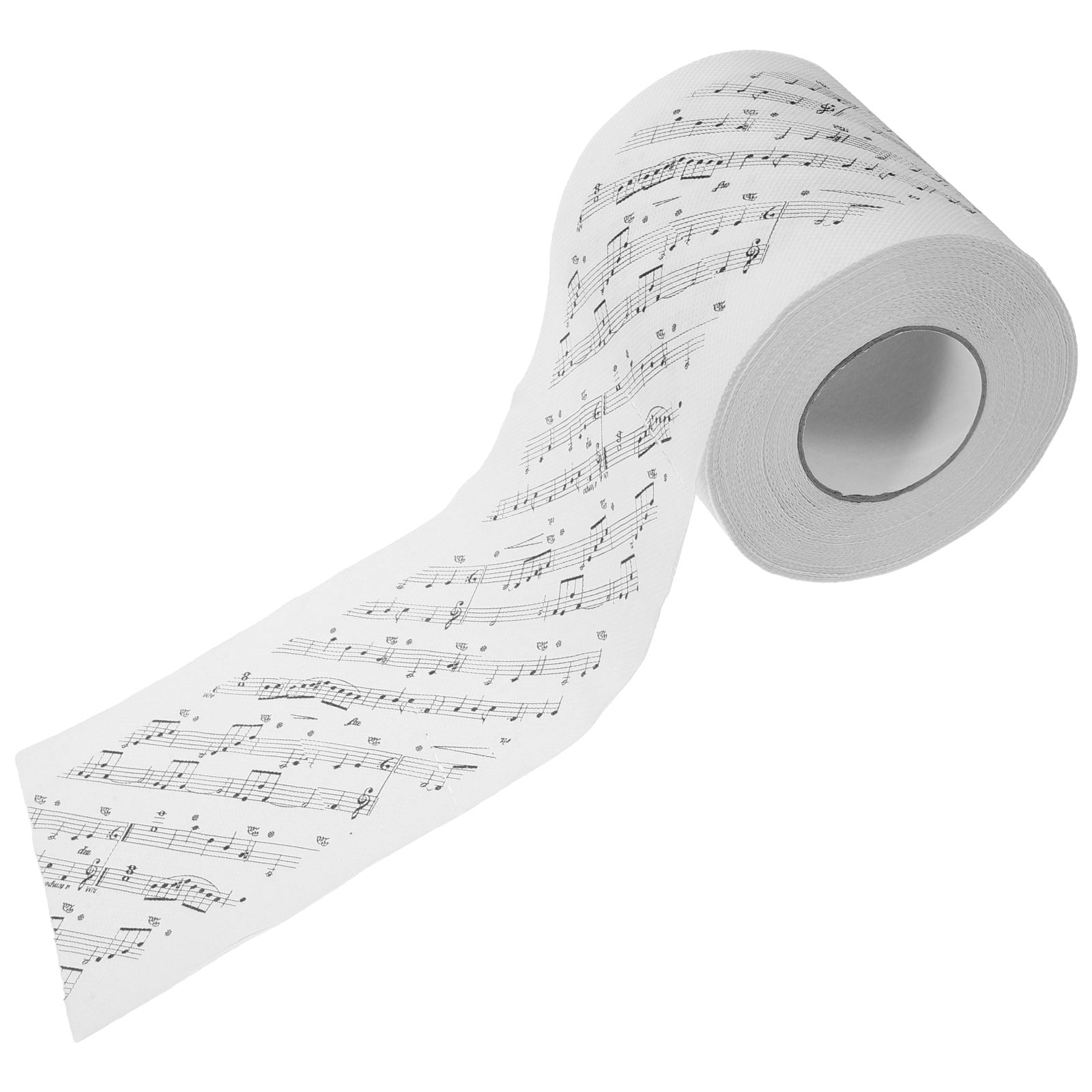 OULII White Music Notes Toilet Tissue Paper Roll Soft Paper Safe for Daily Home Bathroom Use