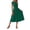 Green, variant on QIUOMBBP Women's Ruffle Maxi Dresses Cap Sleeve Crew Neck A Line High Waisted Dress Summer Loose Casual Sundress Pink M