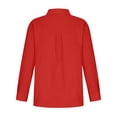 thumbnail image 4 of Timegard Button down Shirts for Women Cotton Linen Plus Size Lapel Neck Blouse Fall Casual Loose Tops, 4 of 7