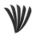thumbnail image 2 of kurtrusly 12 Pieces Archery Hunting Arrow Feather Fletching Right Wing Fletches 4 inch Black, 2 of 9