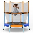 thumbnail image 1 of Costway 48" Toddler Trampoline for Kids with Safety Enclosure Net Heavy-duty Frame Orange, 1 of 8