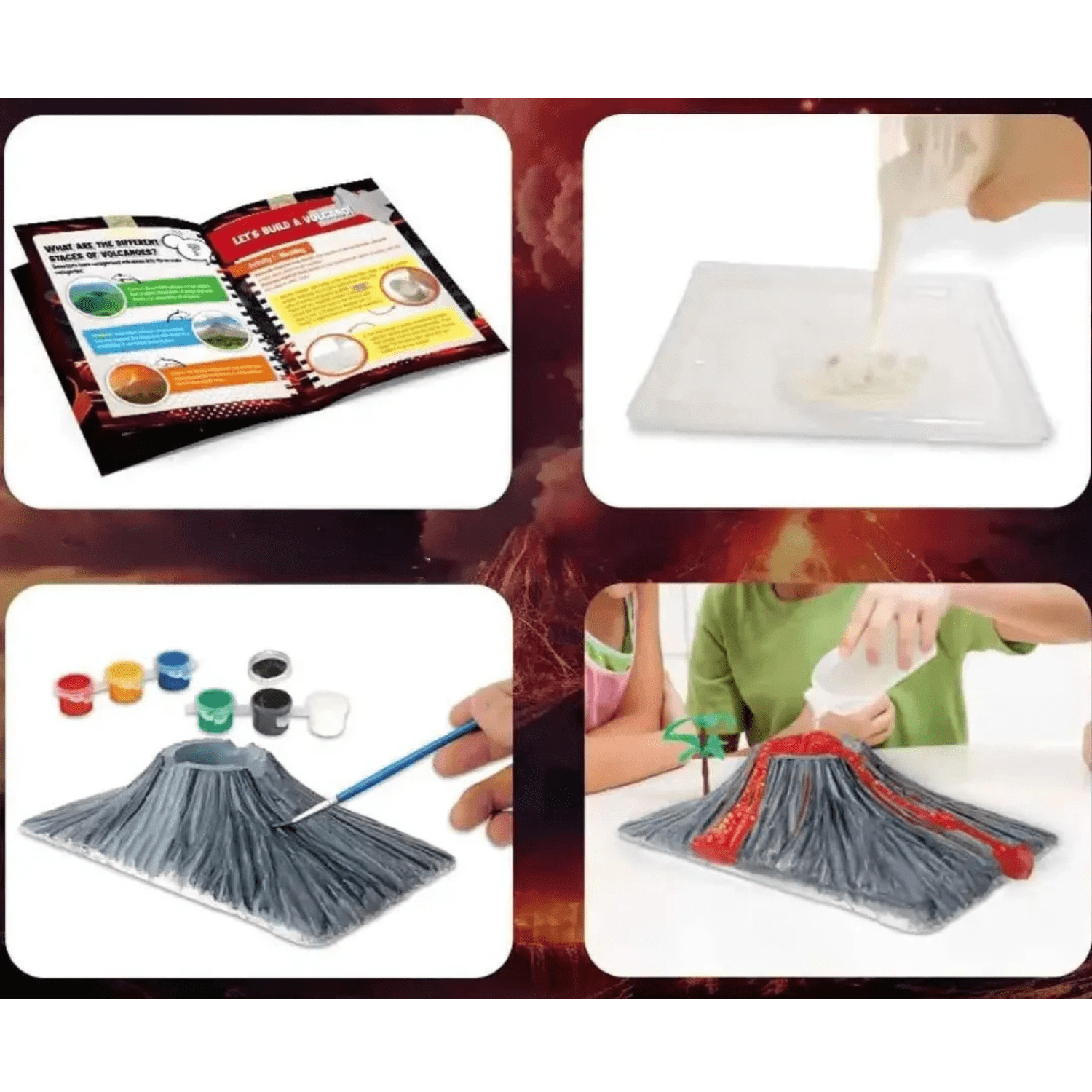 LivinVeluris Volcano Science Kit for Kids Age 8+ | Eruption