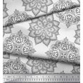 thumbnail image 2 of Soimoi polyester Crepe Fabric Floral Mandala Fabric Prints By Yard 52 Inch Wide, 2 of 3