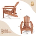 thumbnail image 3 of Gymax Solid Wood Garden Chair w/ High Backrest Wide Armrests & Contoured Seat, 3 of 6