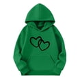thumbnail image 2 of Milgrthf Filles Garçons Chandails à Capuchon de la Saint-Valentin Chandails Décontractés Mignons à Manches Longues Col Ras du Cou Préados Filles Coupe Ample Chandails à Enfiler Hauts Vert 9 Ans, 2 of 4