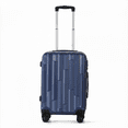 thumbnail image 1 of TRAVLR Valise Rigide Moyenne à Imprimé Texturé (25 Pouces) Extensible, Anti-Rayures, Huit Roues Silencieuses Roues et Cadenas TSA - Bleu, 1 of 6