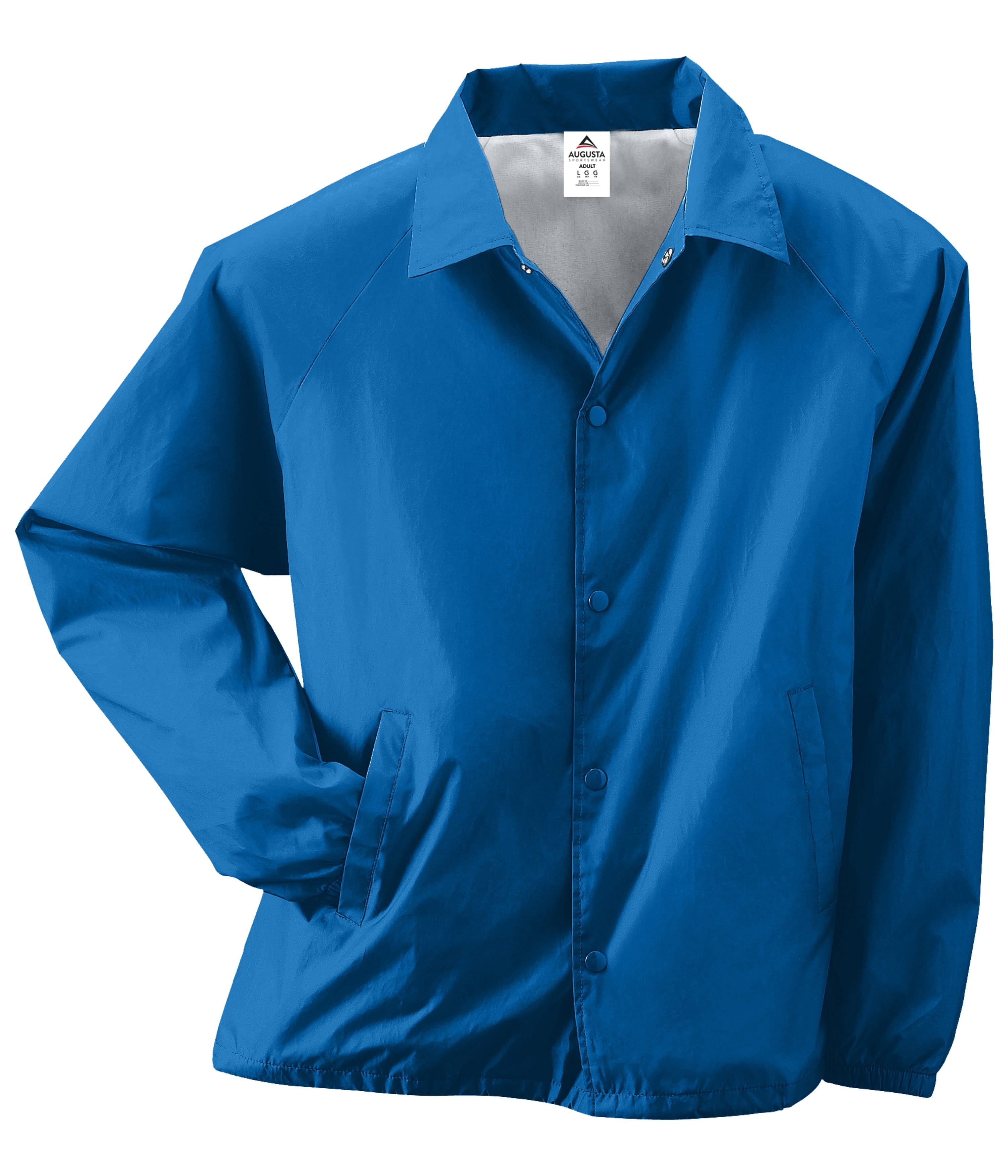 Augusta Sportswear Mens Nylon Coachs Jacket/Lined, M, Royal