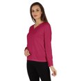 thumbnail image 3 of Inkmeso Solid Button Henley T-shirt For Womens Casual BasicLong SleeveTee T-shirts, 3 of 7