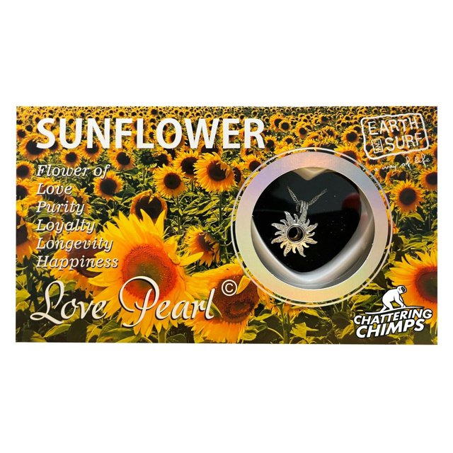 Sunflower Chattering Chimps Love Wish Pearl Kit DIY Chain Pendant Necklace