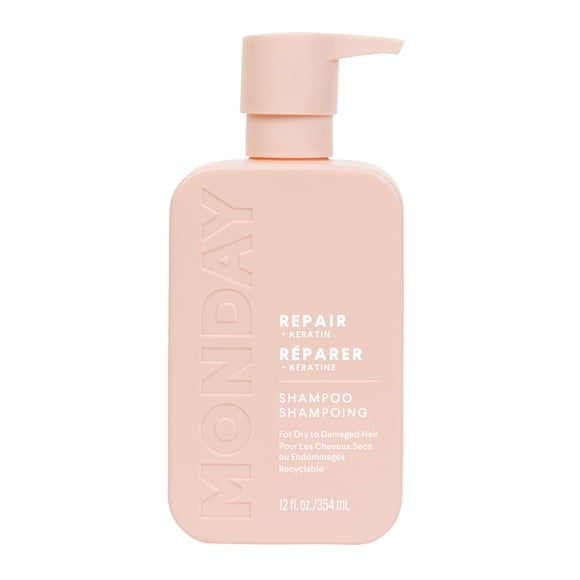 MONDAY Haircare REPAIR Shampoo with Keratin, Argan Oil & Cocoa Butter For Dry to Damaged & Depleted Hair