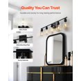 thumbnail image 3 of VEVOR 5-Light Modern Bathroom Vanity Light 37.1-Inch Wall Light Fixtures Over Mirror, 3 of 9