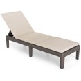 thumbnail image 2 of Costway Chaise Longue de Patio Fauteuil Inclinable avec Dossier Réglable à 3 Positions et Coussin Blanc, 2 of 8