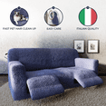 thumbnail image 3 of CHOK 2024 Housse pour Causeuse Inclinable - Gris Pâle Uni - Housse pour Fauteuil Inclinable 2 Places, 3 of 8