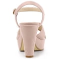 thumbnail image 3 of BLISSFUL STEP Women's Strap Platform Chunky Heel Slingback Sandals, 3 of 6