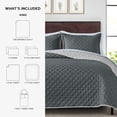 thumbnail image 3 of Mainstays All in One Lightweight Quilt Set and Sheet Set -7 Piece, King, Grey, 3 of 14