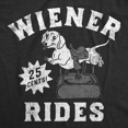 thumbnail image 2 of T-shirts Amusants pour Hommes Wiener Rides Sarcastic Dog Graphic Novelty for Men (Heahter Black - Wiener Rides) - 3TG, 2 of 3