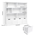 thumbnail image 3 of Homfa 7 Cube Toy Storage Organizer, Kids Geometric Bookcase and Bookshelf with 4 Drawers, White, 3 of 7