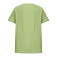 thumbnail image 4 of Timegard Plus Size Tops for Women Round Neck Short Sleeve Button Lightweight Blouse Casual Loose Tops, 4 of 5