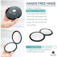 thumbnail image 3 of LAICAIW Magnifying Compact Mirror for Purses, 1x/10x Magnification \u2013 Double Sided Travel Makeup Mirror, 4 Inch Small Pocket or Purse Mirror. Distortion Free Folding Portable Compact Mirrors (Bl, 3 of 7