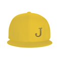 thumbnail image 3 of ZICANCN Alphabet J Pattern Baseball Caps, Trucker Hats for Men And Women, Adjustable Breathable Flat Caps, Yellow, 3 of 6